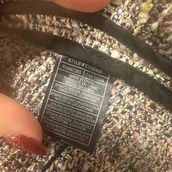 cupcakes & cashmere Gray Tweed Cropped Jacket Blazer - Picture 7 of 7